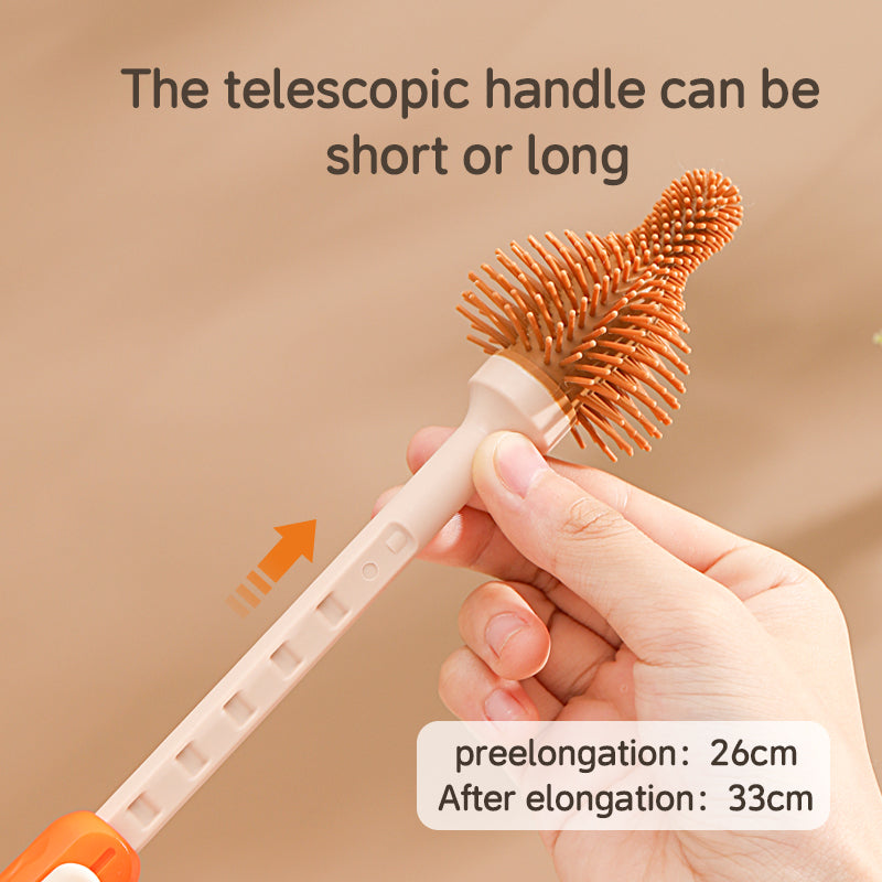 Nibbles Silicone Baby Bottle Cleaning Brush Set – 3 Pieces | Soft Bristles, Long Handle