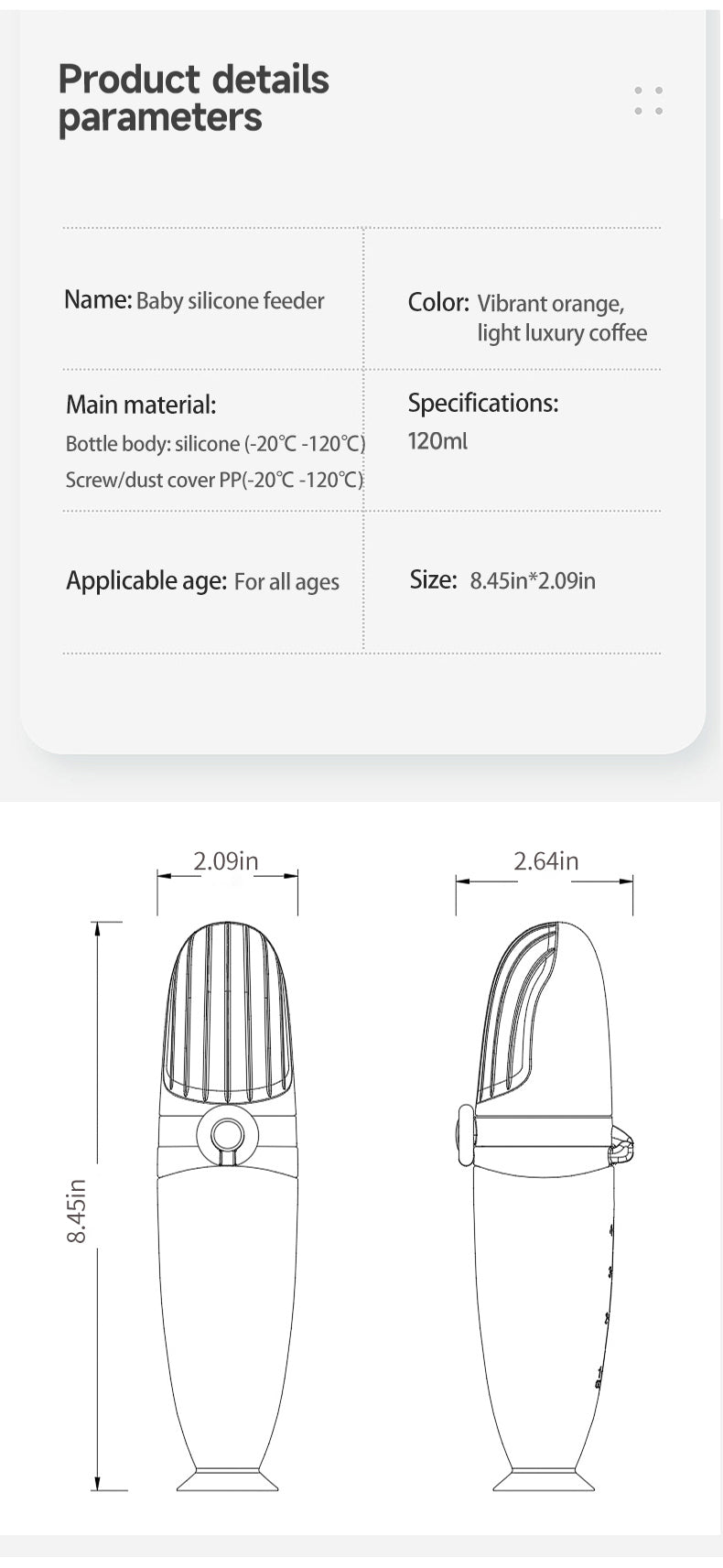 Nibbles Premium Silicone Baby Spoon Feeder Bottle – 120 ml | BPA-Free, Soft Tip, Anti-Spill