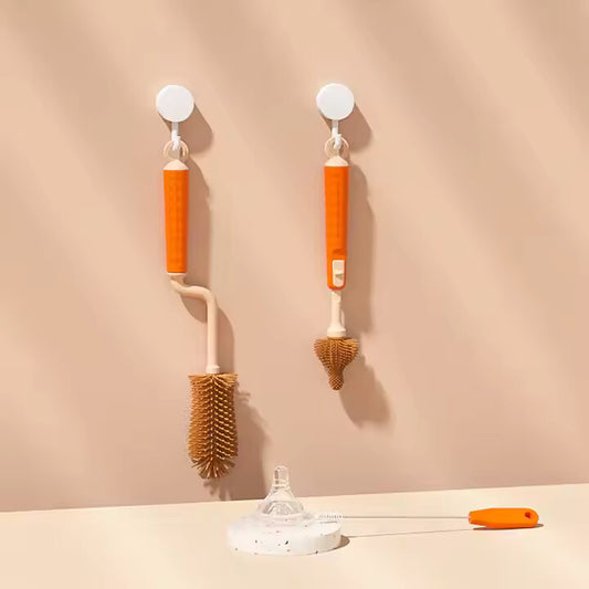 360° Silicone Bottle Cleaning Brush Kit