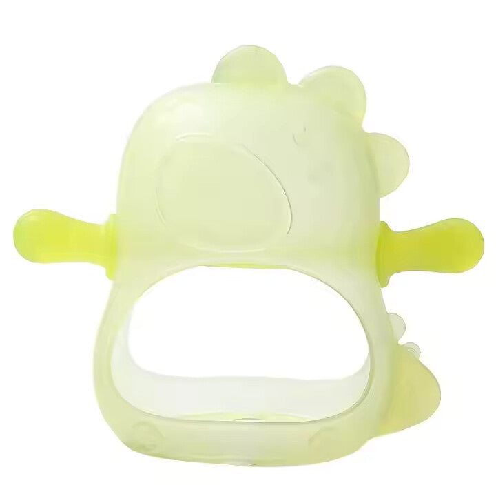 Nibbles Silicone Dino Teether Set – Pack of 2 | BPA-Free, Freezer Safe, Easy to Grip