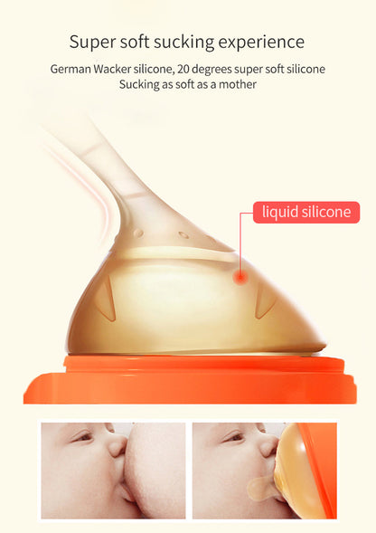 Silicone Anti-Colic Baby Feeding Bottle – 210 ml (Bestseller)