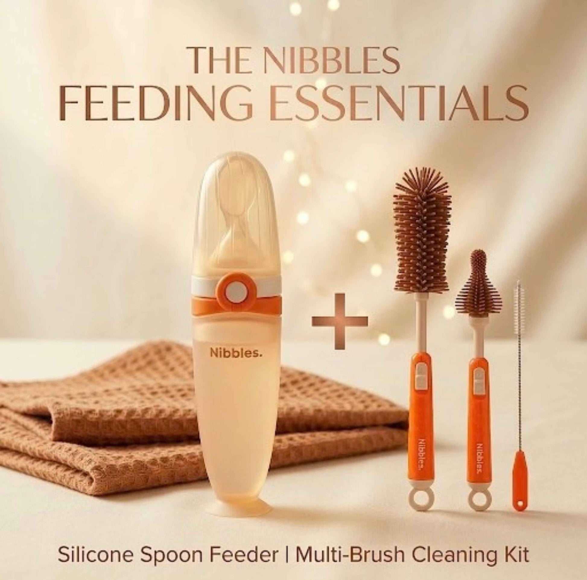 Nibbles EasyFeed & Clean Baby Combo - Nibbles Baby Spoon Feeder and Cleaner