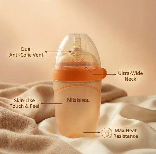 Silicone Anti-Colic Baby Feeding Bottle – 210 ml (Bestseller)