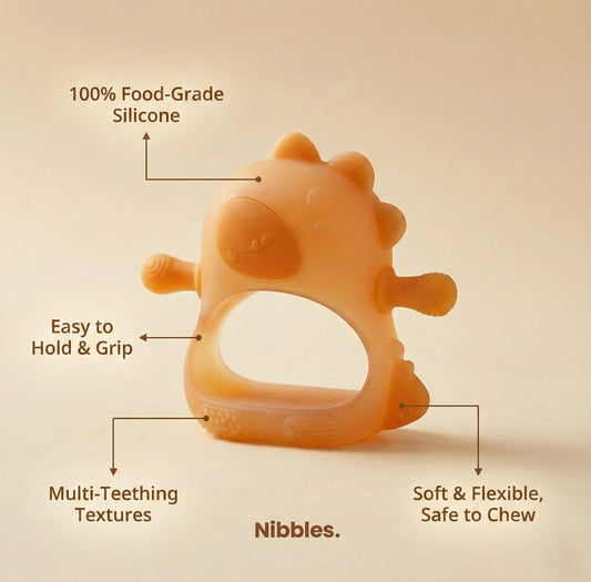 Silicone Dino Teether (Single Piece)